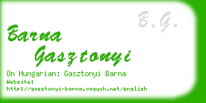 barna gasztonyi business card